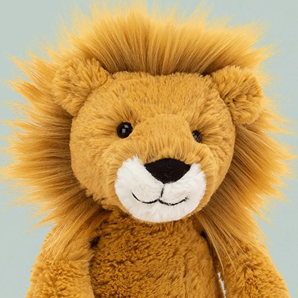 Jellycat Schüchterner Löwe Kuscheltier mit Zahnseide & Rock Magic Ausmal-Karten, Dschungel