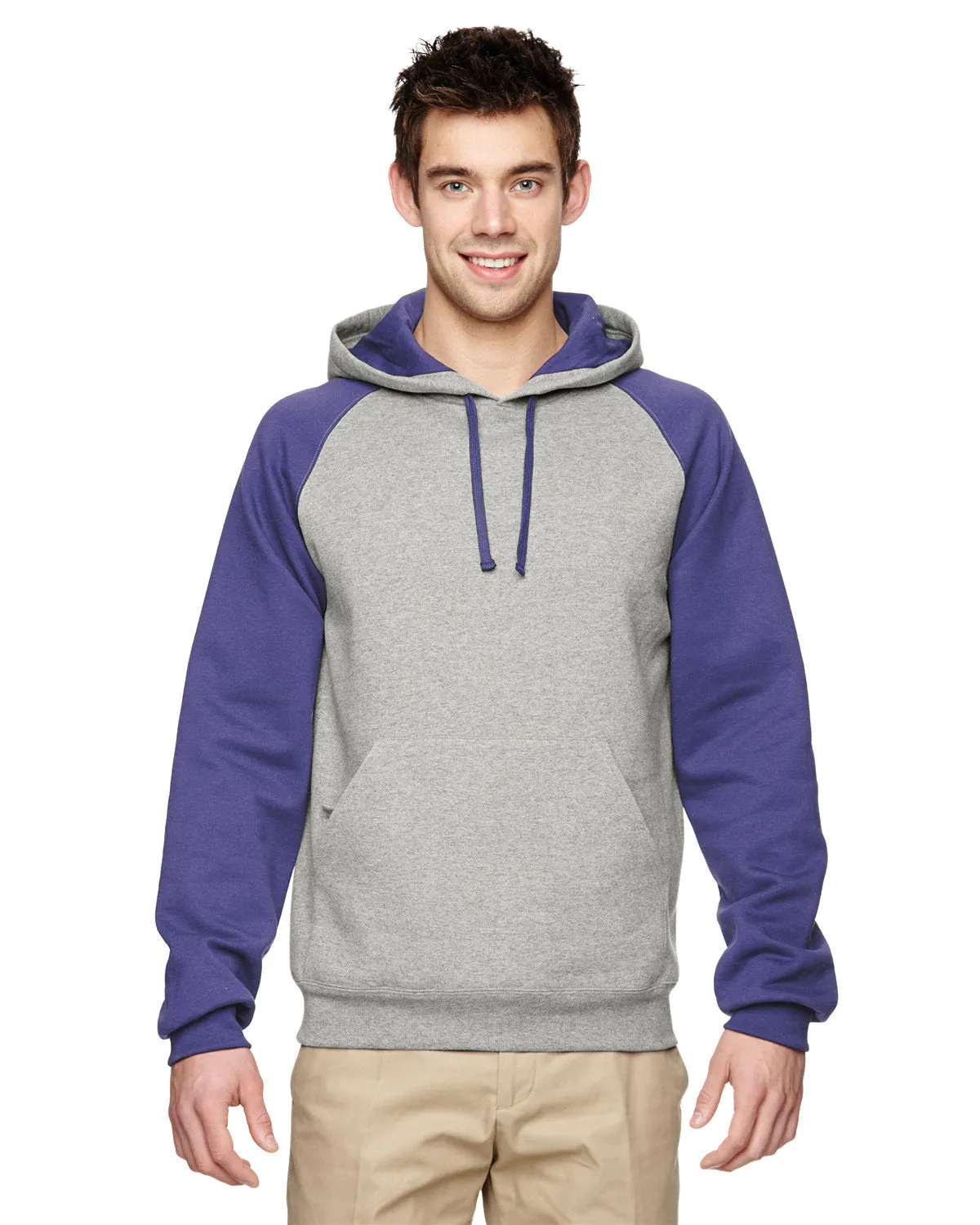Jerzees 96CR Erwachsene NuBlend Colorblock Raglan Kapuzenpullover