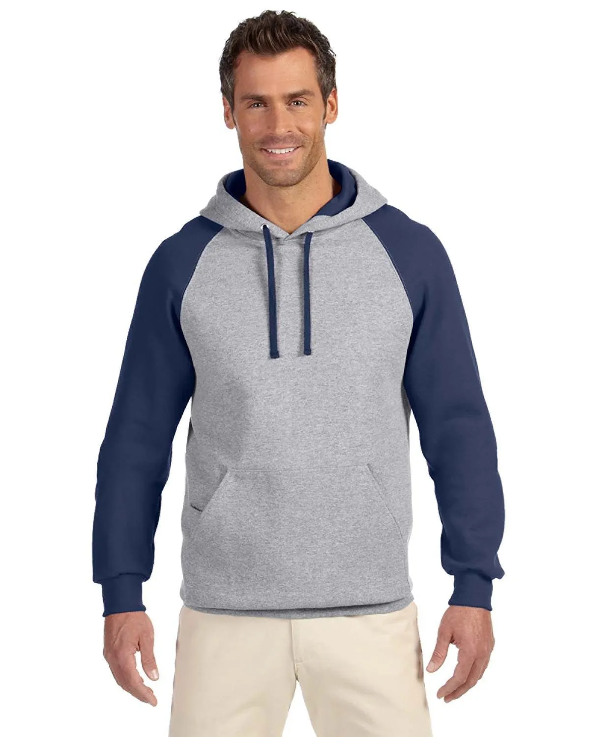 Jerzees 96CR Erwachsene NuBlend Colorblock Raglan Kapuzenpullover