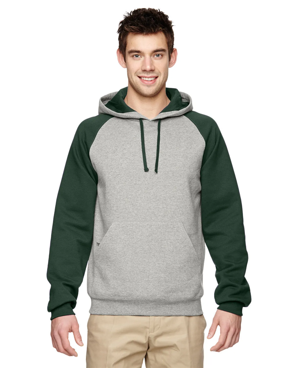 Jerzees 96CR Erwachsene NuBlend Colorblock Raglan Kapuzenpullover