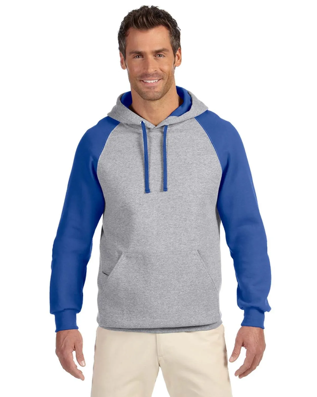 Jerzees 96CR Erwachsene NuBlend Colorblock Raglan Kapuzenpullover