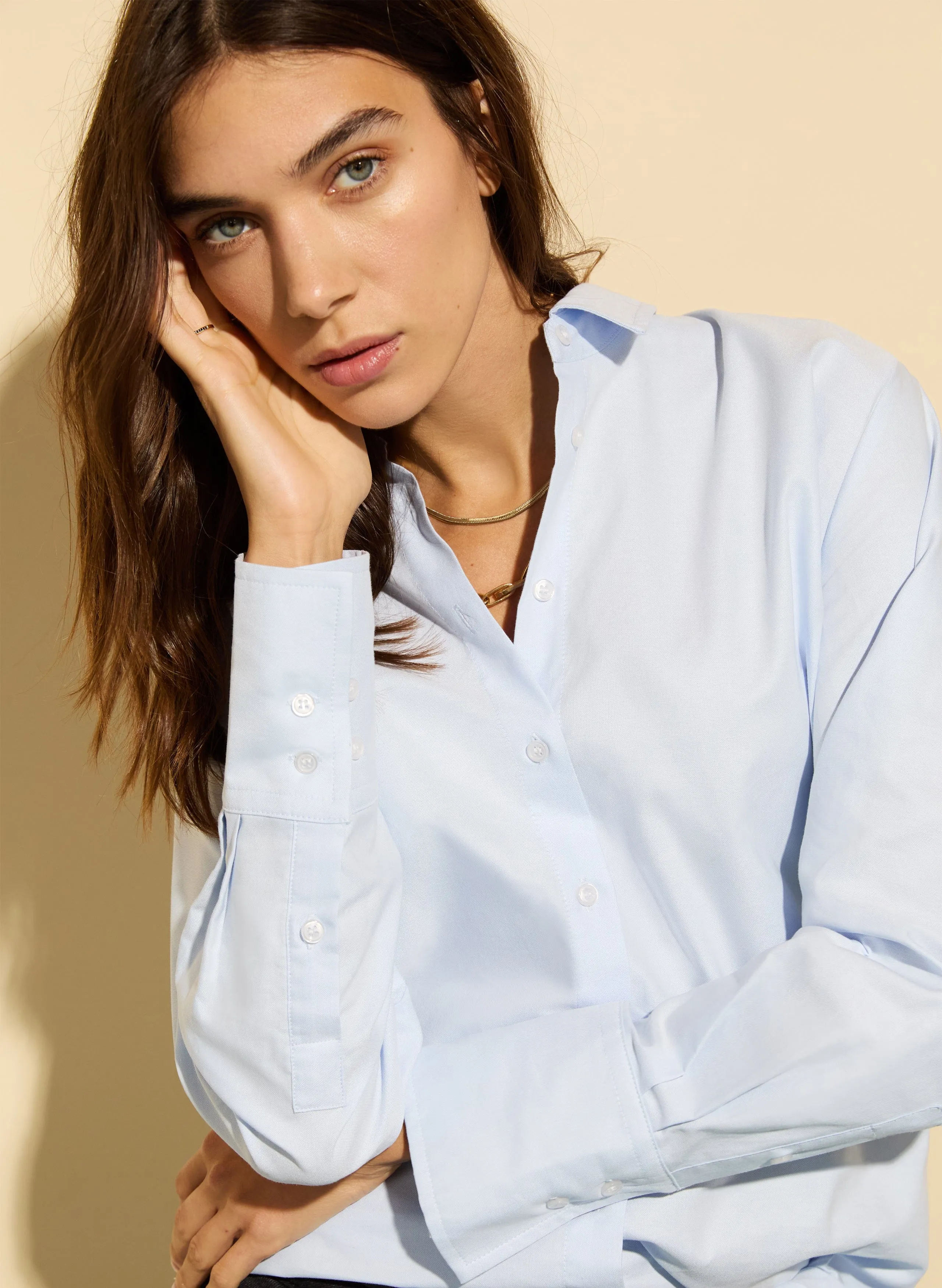 Kaya Bio-Baumwoll-Shirt | Blassblau