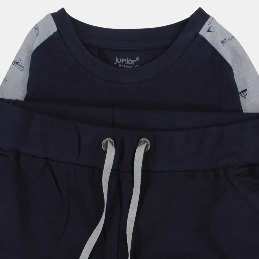 Kinder Jungen Schlafanzug – Marineblau 