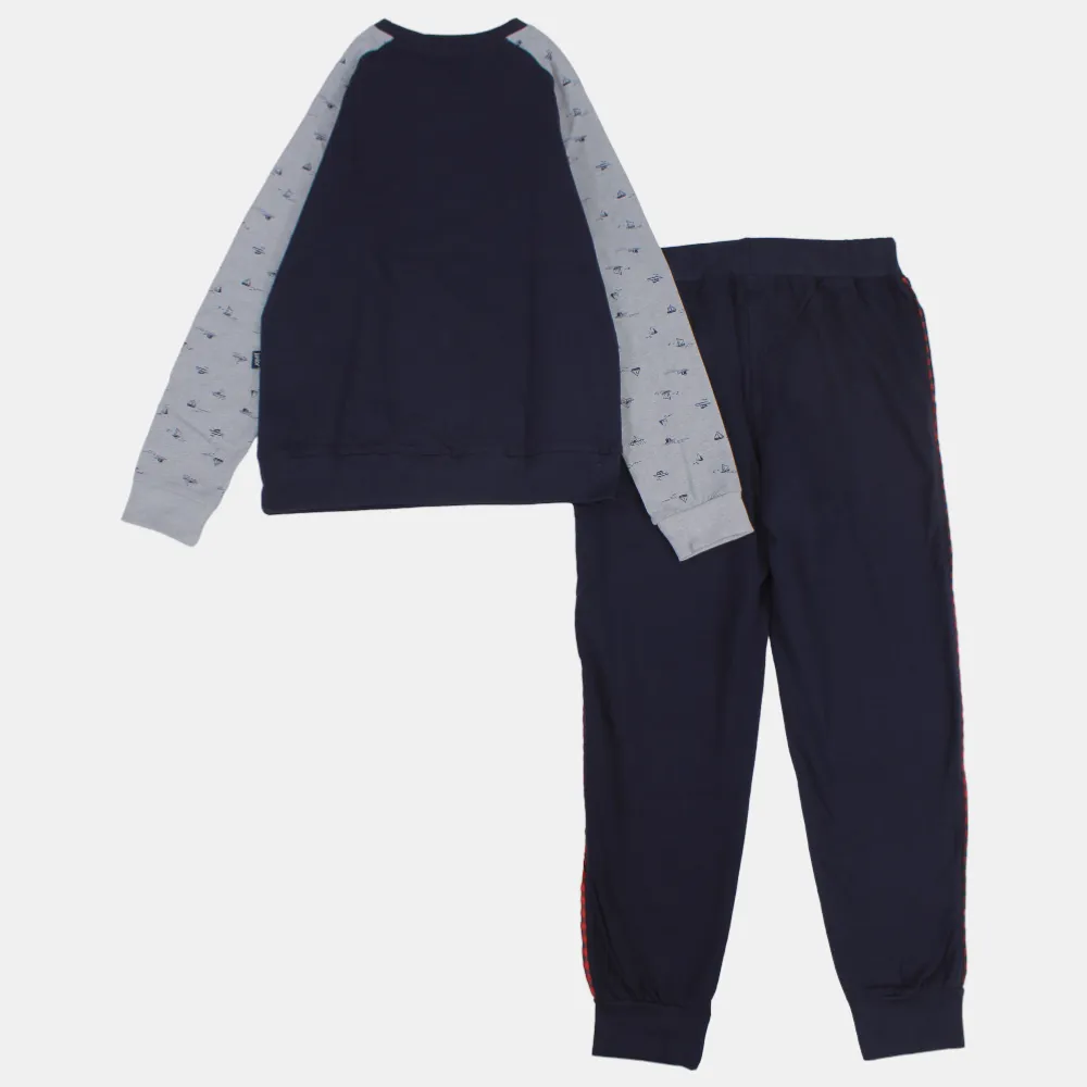 Kinder Jungen Schlafanzug – Marineblau 