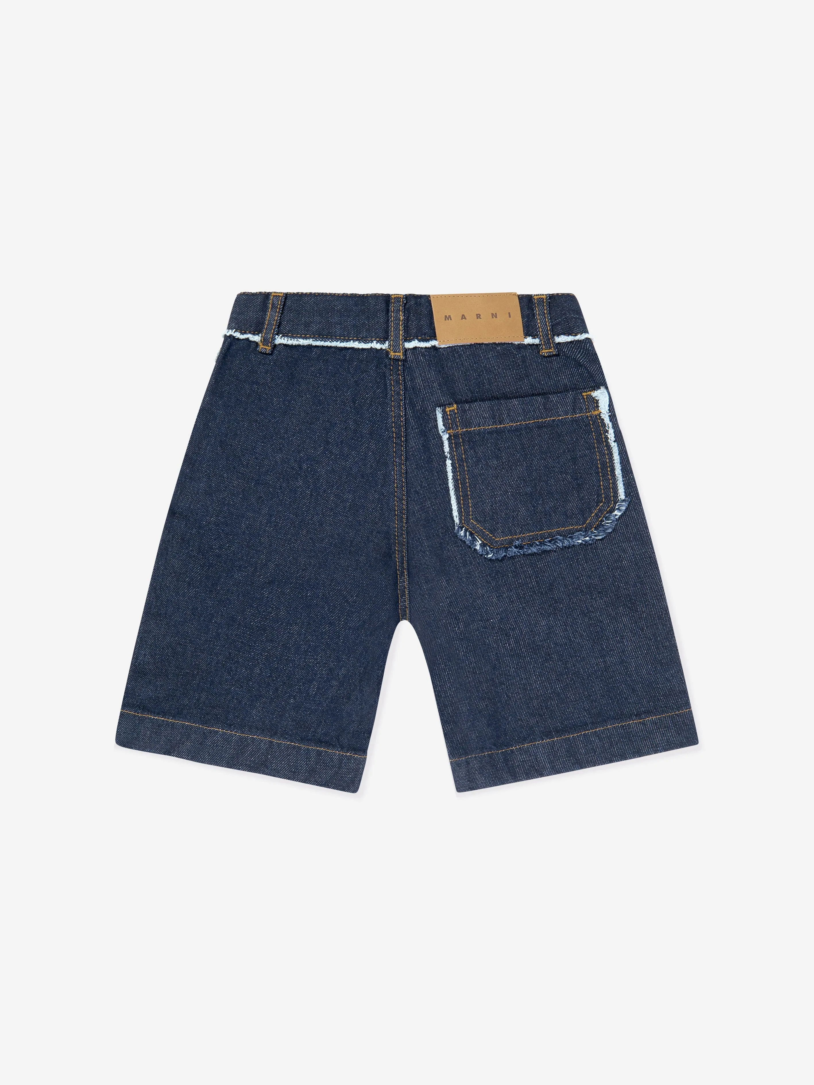Blaue Denim-Kurzhose mit Taschen für Kinder