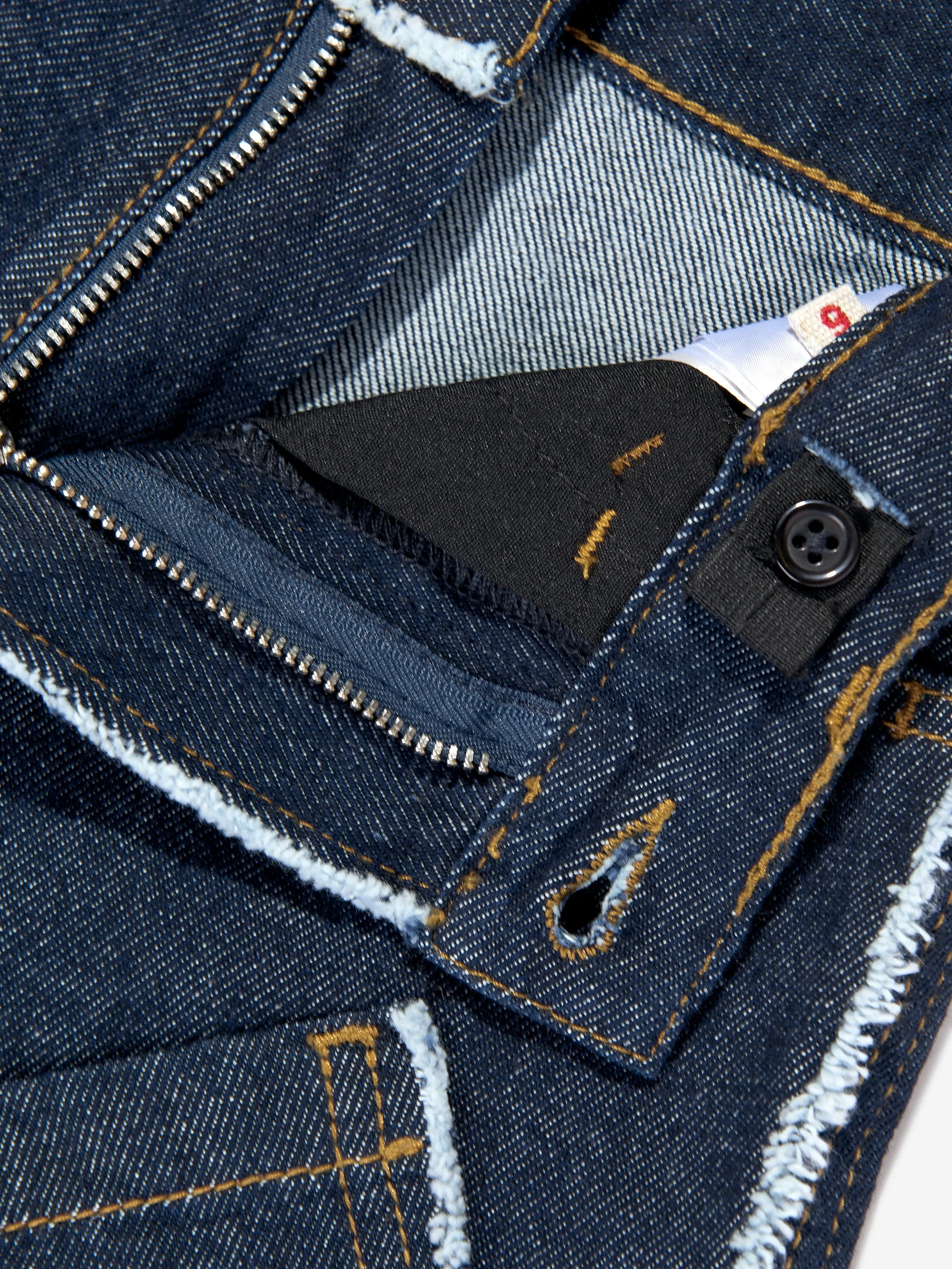 Blaue Denim-Kurzhose mit Taschen für Kinder