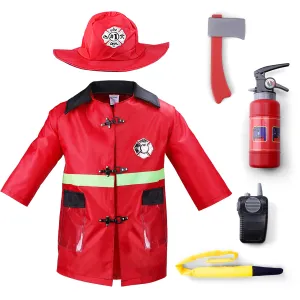 Kinder Feuerwehr Kostüm Verkleidungsset Rollenspiel Feuerwehrmann
