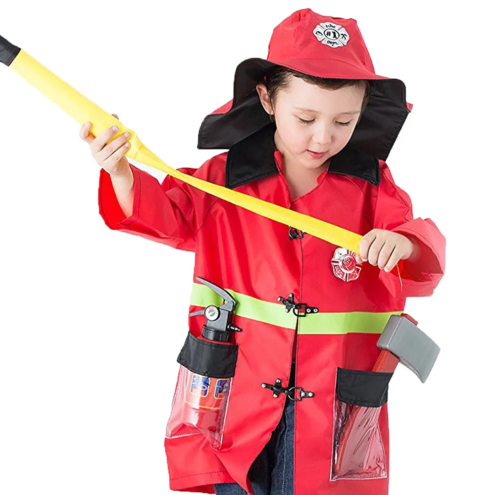 Kinder Feuerwehr Kostüm Verkleidungsset Rollenspiel Feuerwehrmann