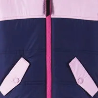 Kinder Mädchen Colorblock Sherpa Jacke | Rosa & Lila Babykids_Andy-Evan