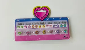 Kinder Einhorn Ring Ohrringe Wochenset