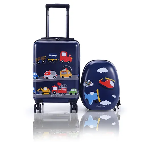 Kinder-Reisegepäck-Set in Blau zum Mitnehmen