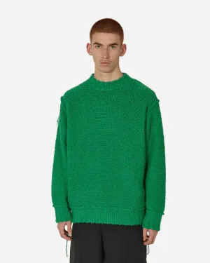 Gestrickter Pullover Grün