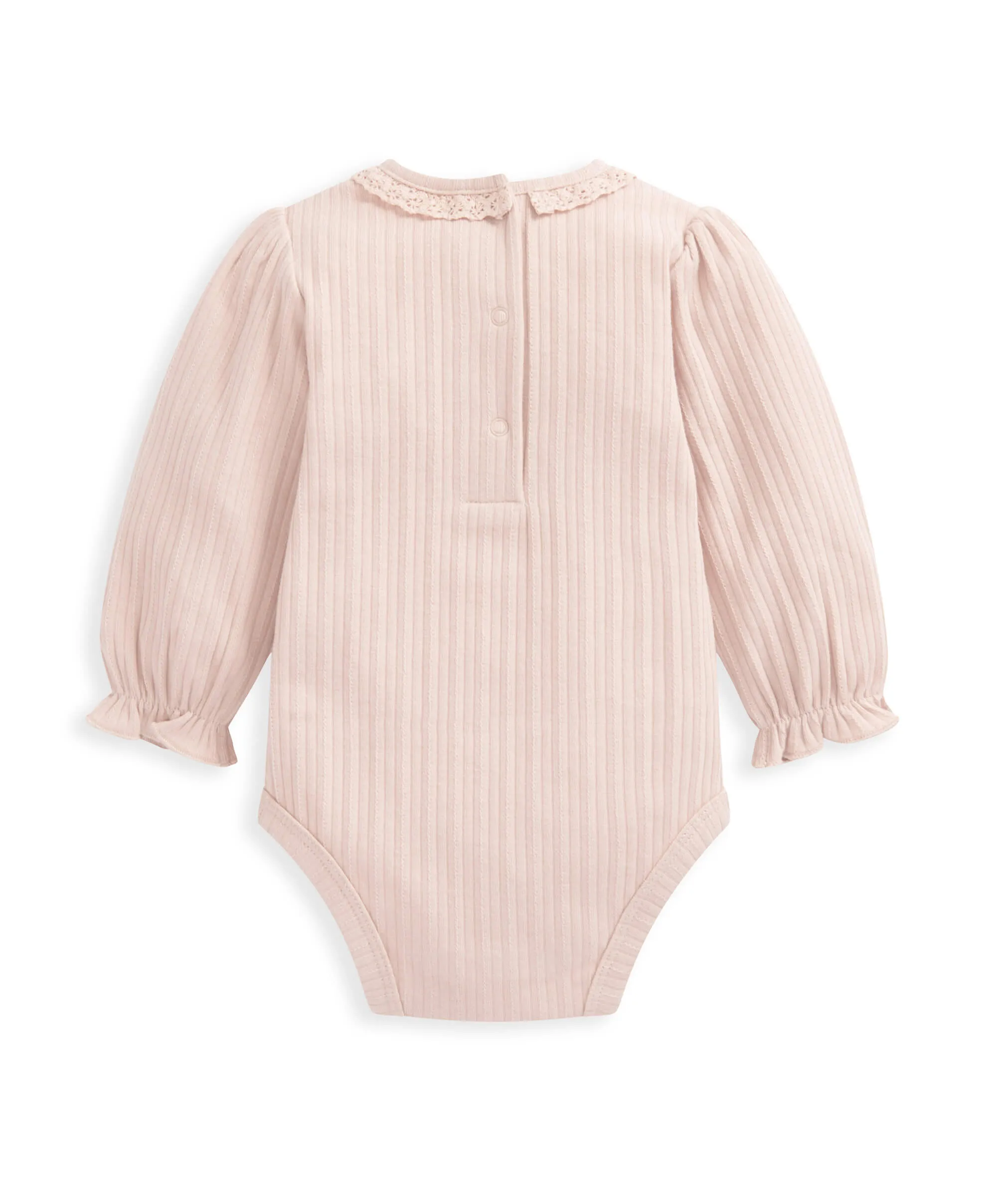 Bodysuit mit Spitzenbesatz - Rosa