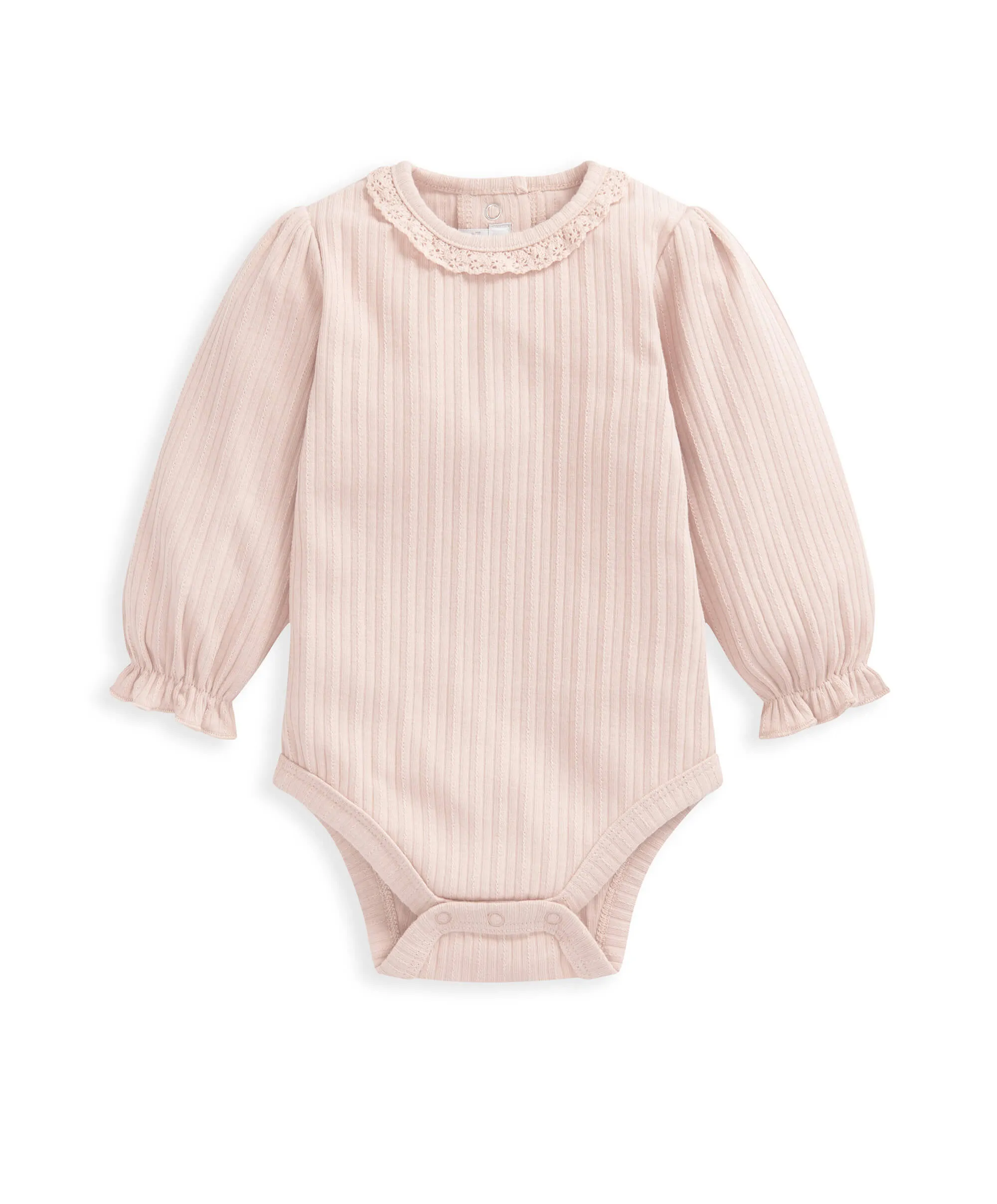 Bodysuit mit Spitzenbesatz - Rosa