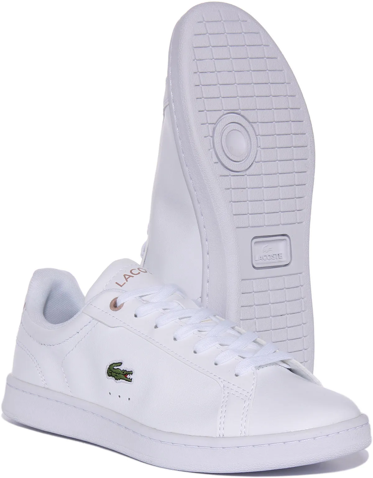 Lacoste Carnaby Pro In Weiß Rosa Damenschuhe Lacoste