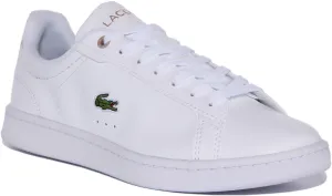 Lacoste Carnaby Pro In Weiß Rosa Damenschuhe Lacoste