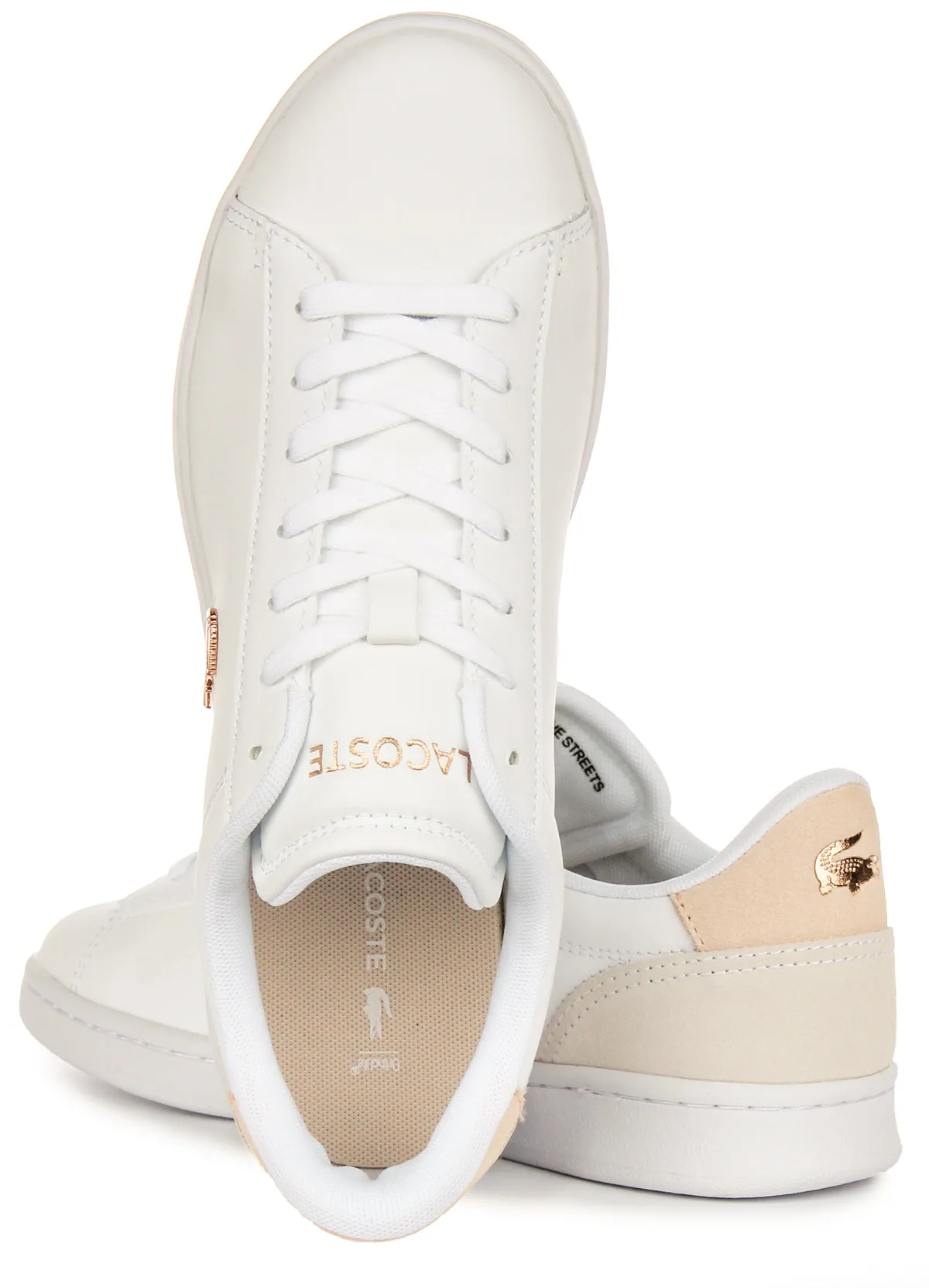 Lacoste Carnaby Set in Weiß Rosa für Damen Schuhe Lacoste