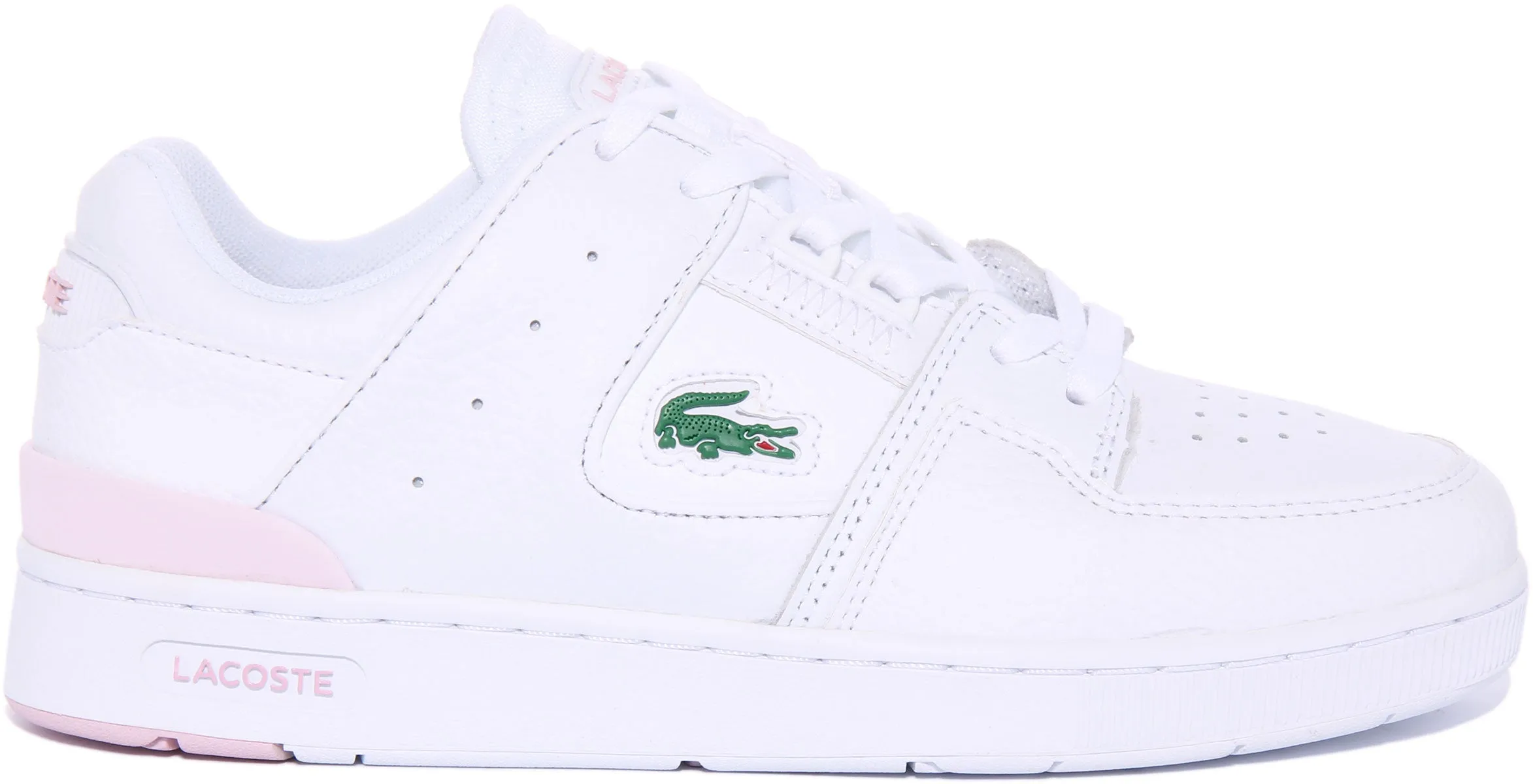 Lacoste Court Cage In Weiß Rosa Damenschuhe Lacoste
