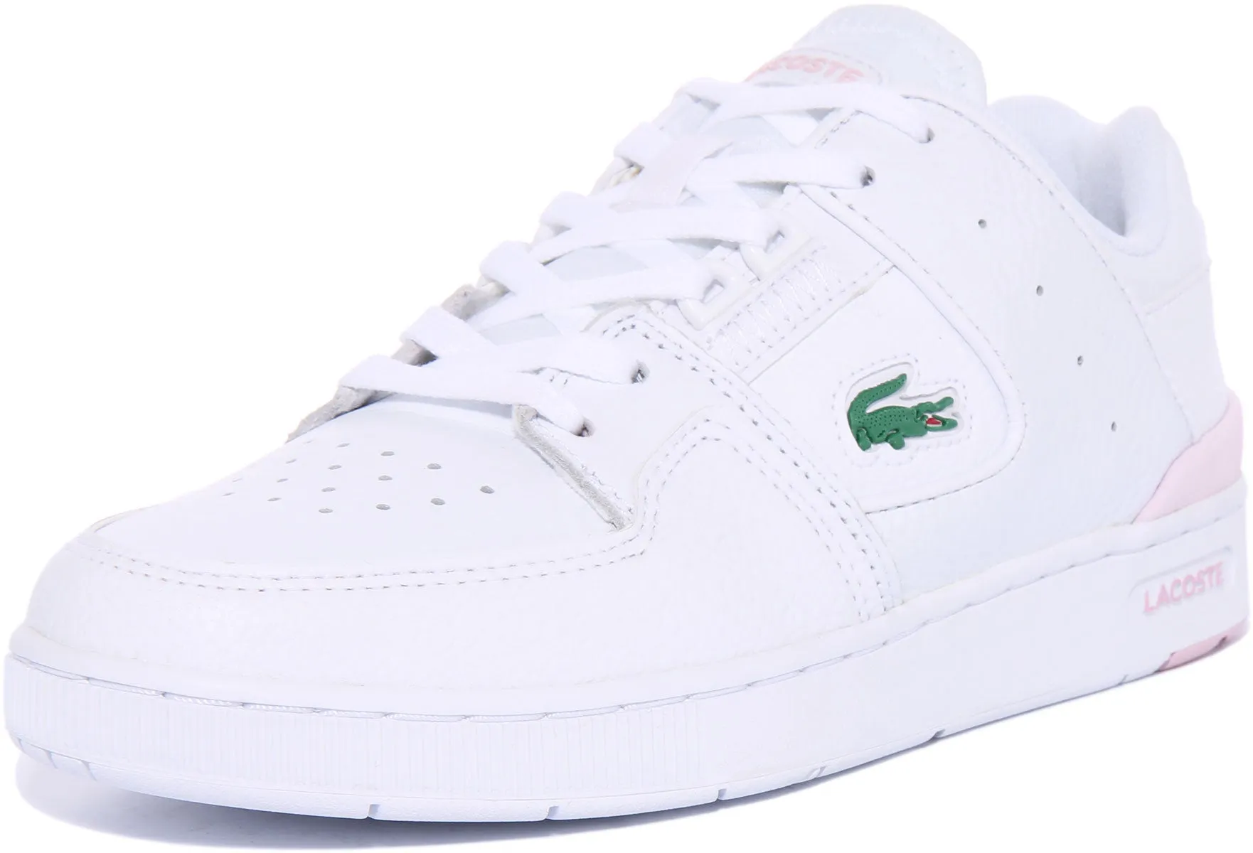 Lacoste Court Cage In Weiß Rosa Damenschuhe Lacoste
