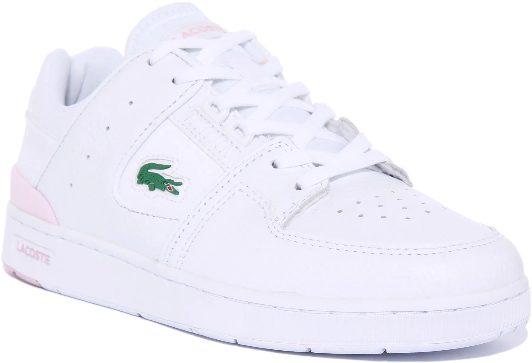 Lacoste Court Cage In Weiß Rosa Damenschuhe Lacoste