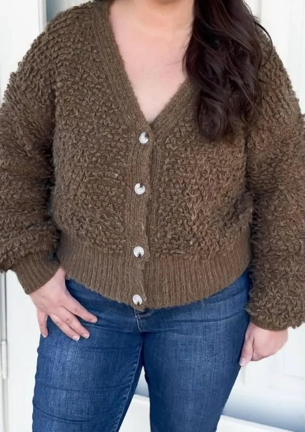 Lainey Strickjacke in Braun