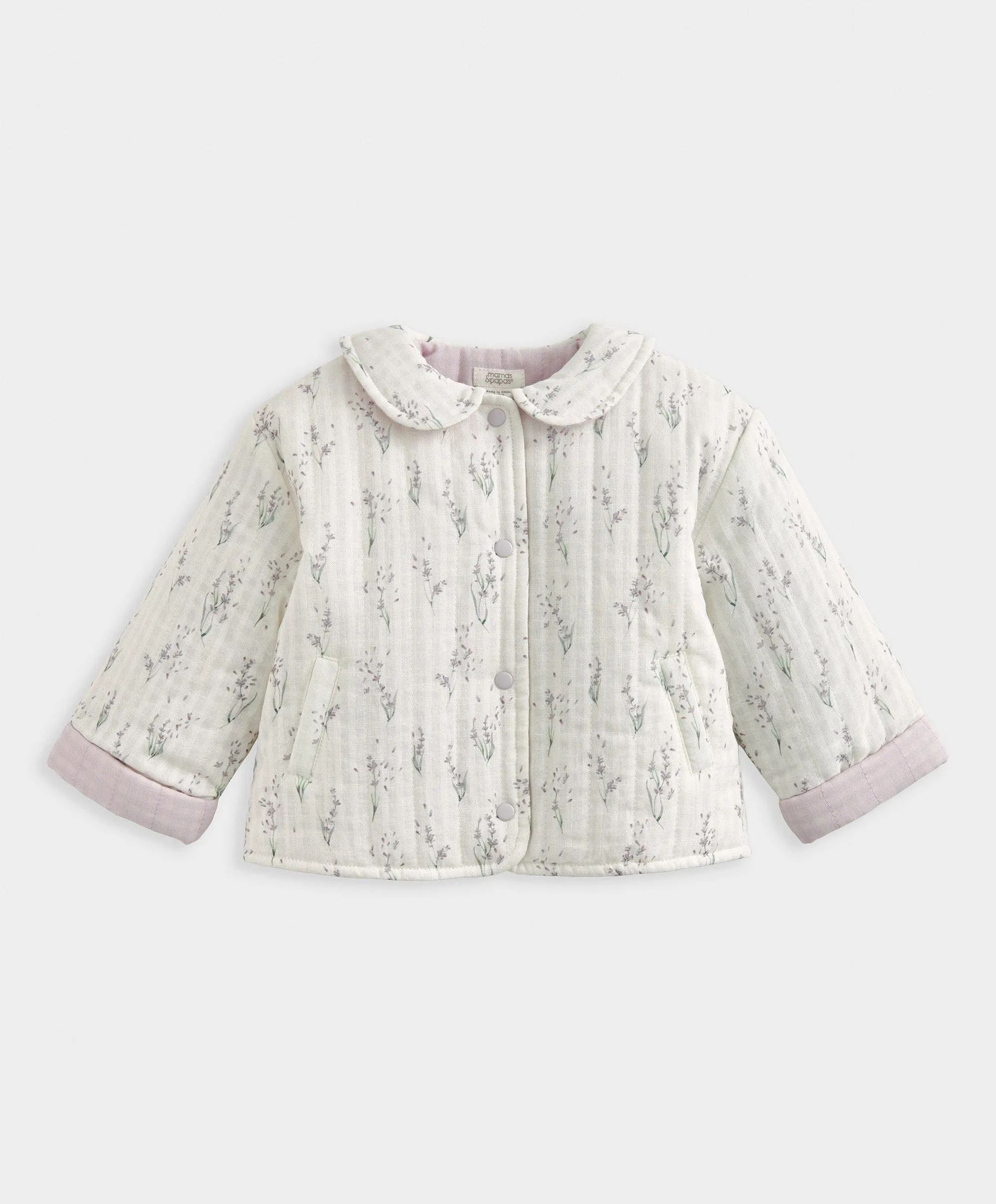 Lavendelbedruckte Steppjacke