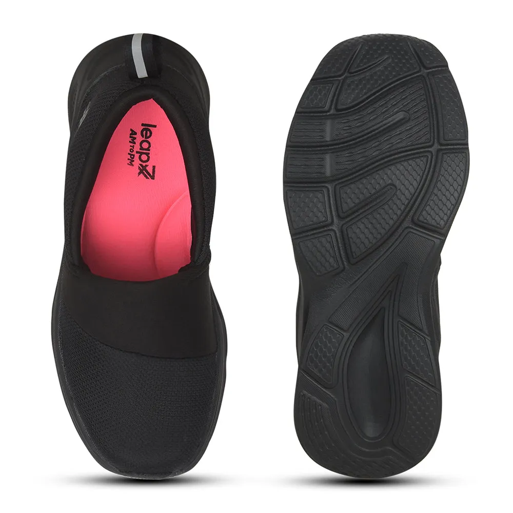 Leap7x Schwarze Freizeitschuhe ohne Schnürung für Damen TRINCY von Liberty