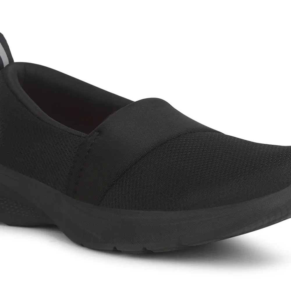 Leap7x Schwarze Freizeitschuhe ohne Schnürung für Damen TRINCY von Liberty