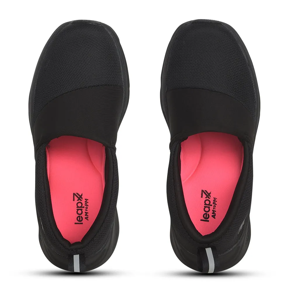 Leap7x Schwarze Freizeitschuhe ohne Schnürung für Damen TRINCY von Liberty