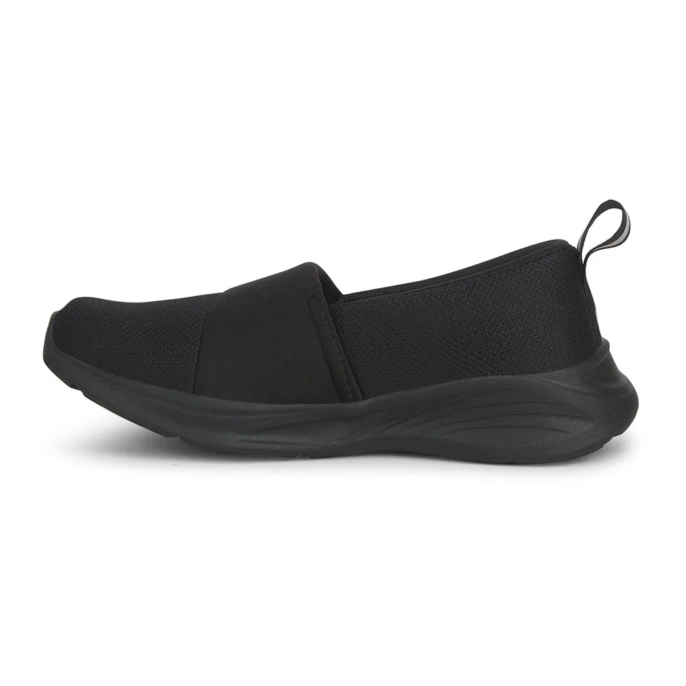 Leap7x Schwarze Freizeitschuhe ohne Schnürung für Damen TRINCY von Liberty