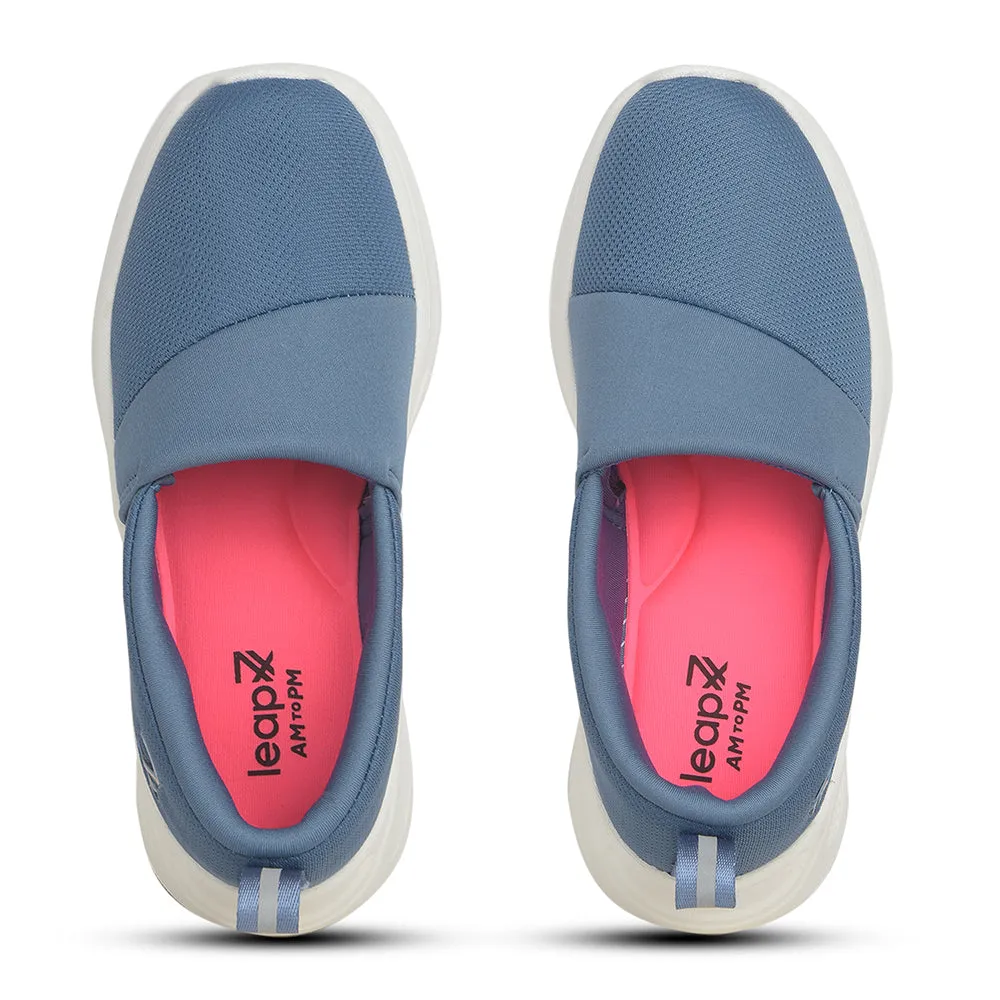 Leap7x Blaue Freizeitschuhe ohne Schnürung für Damen TRINCY von Liberty