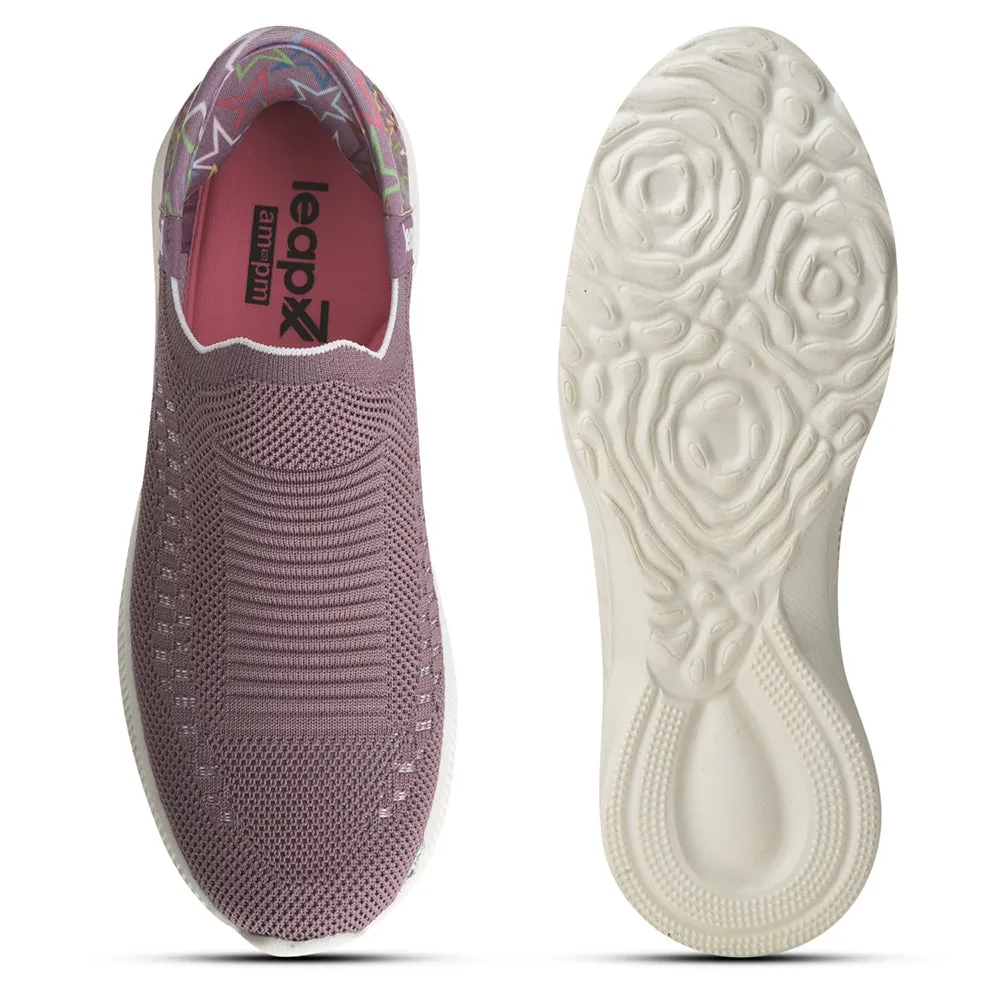 Leap7x Schnürfreie Lila Freizeit-Slip-On Schuhe Für Damen EAZY By Liberty