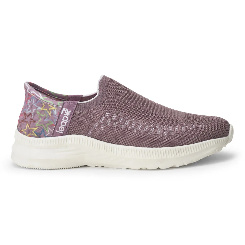Leap7x Schnürfreie Lila Freizeit-Slip-On Schuhe Für Damen EAZY By Liberty