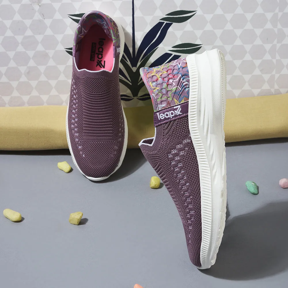 Leap7x Schnürfreie Lila Freizeit-Slip-On Schuhe Für Damen EAZY By Liberty