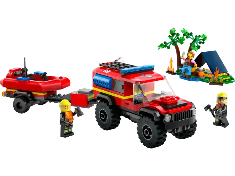 LEGO CITY 4x4 Feuerwehrwagen mit Rettungsboot 60412
