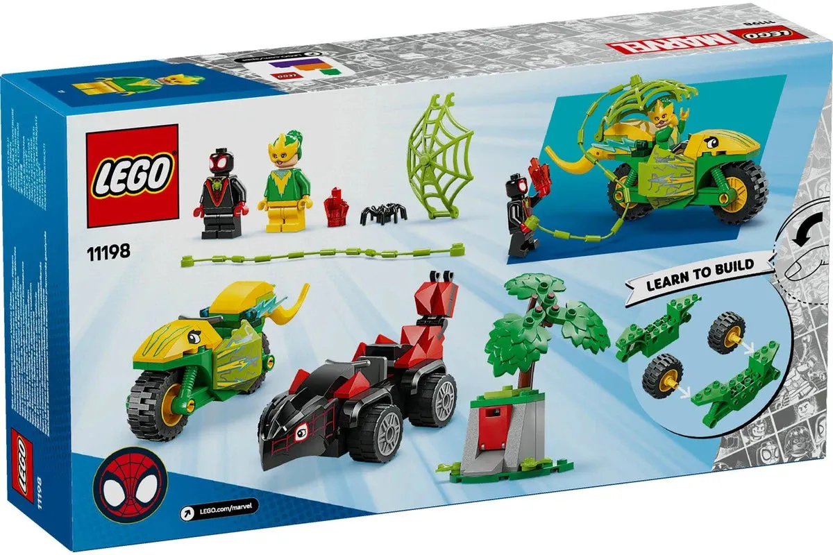 LEGO Marvel Wirbel und Elektro-Dinosaurier Fahrzeugjagd 11198