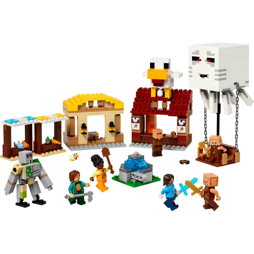 LEGO® Spielzeug LEGO® Minecraft Der Ghast-Ballon-Dorfangriff 555-teiliges Bauset (21273)