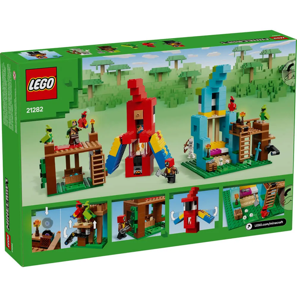 LEGO® Spielzeug LEGO® Minecraft Die Papageienhäuser Bauset mit 535 Teilen (21282)