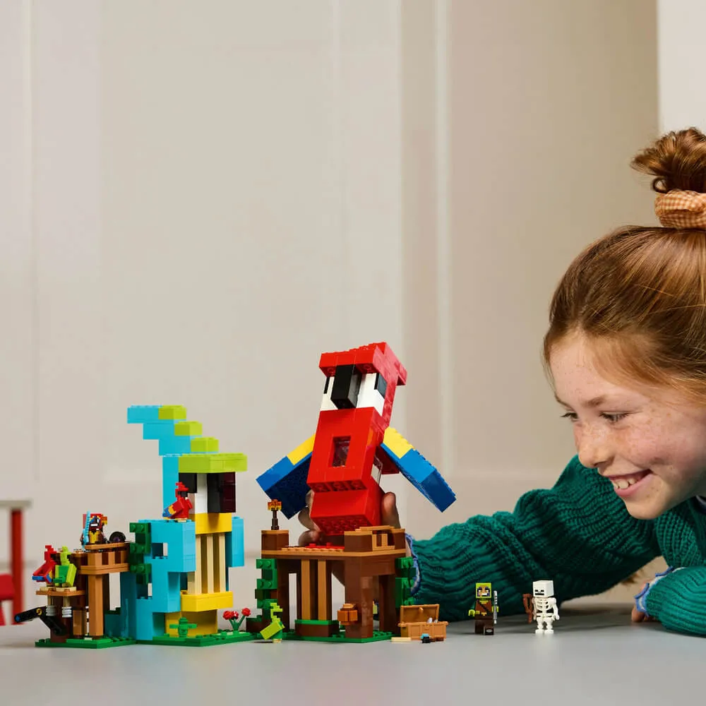 LEGO® Spielzeug LEGO® Minecraft Die Papageienhäuser Bauset mit 535 Teilen (21282)