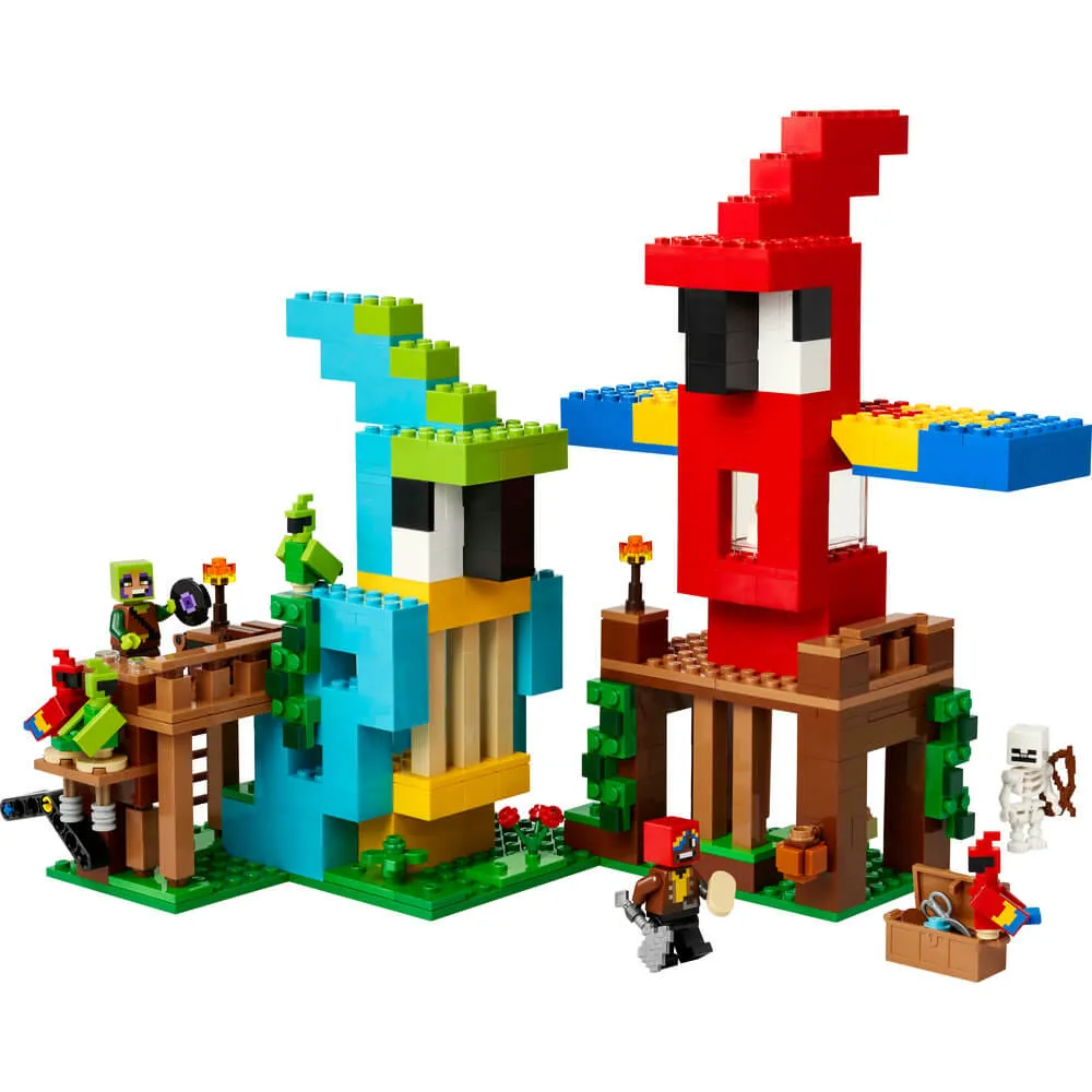 LEGO® Spielzeug LEGO® Minecraft Die Papageienhäuser Bauset mit 535 Teilen (21282)