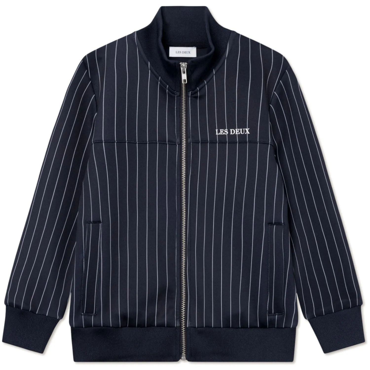 Les Deux Kids Dunkelblau/Hell-Elfenbein Gestreifter Ballier Nadelstreifen Trackjacke Kinder Les Deux Kids