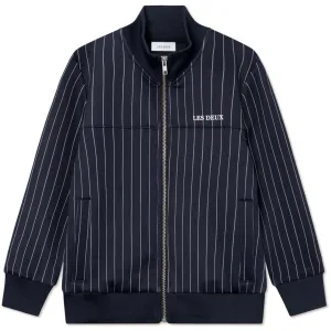 Les Deux Kids Dunkelblau/Hell-Elfenbein Gestreifter Ballier Nadelstreifen Trackjacke Kinder Les Deux Kids