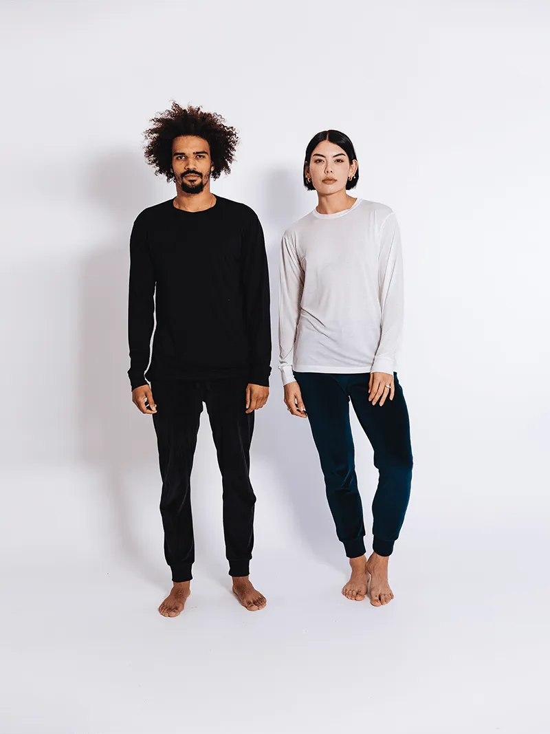 Leichtes Unisex-Lenzing-Langarmshirt | Weiß