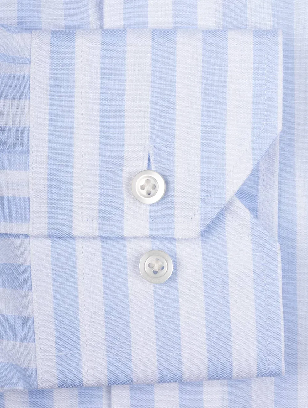 Leinen-Mix Barstripe Hemd Blau