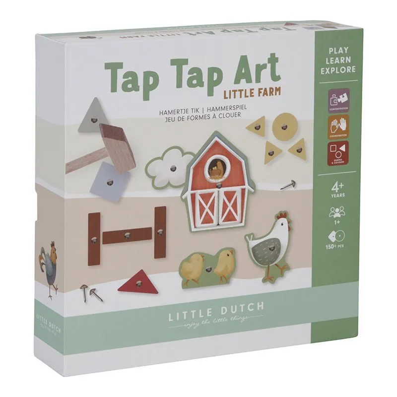 Little Dutch: Klopf-Klopf-Hammer Kunst Kinder Aktivitätsset - Kleine Farm