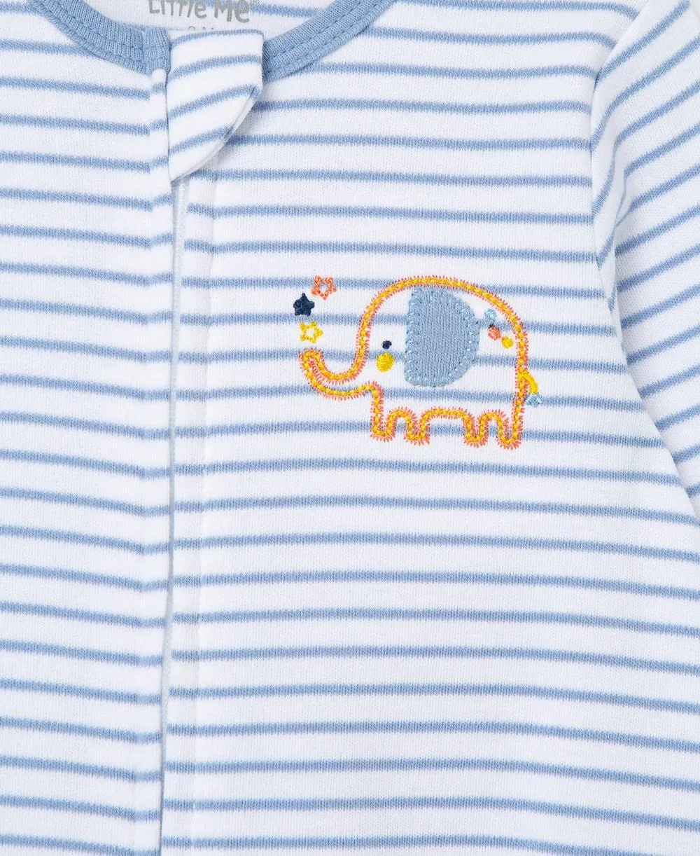 Little Me Zip Fußbedeckender Einteiler und Hut Babykids Little Me