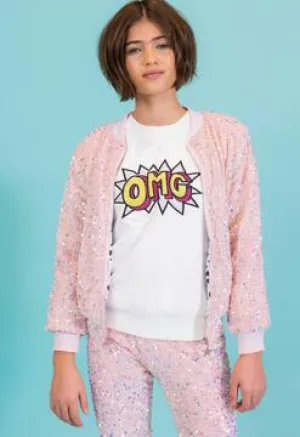 Lola   The Boys Zuckerwatte Pailletten Velours-Set