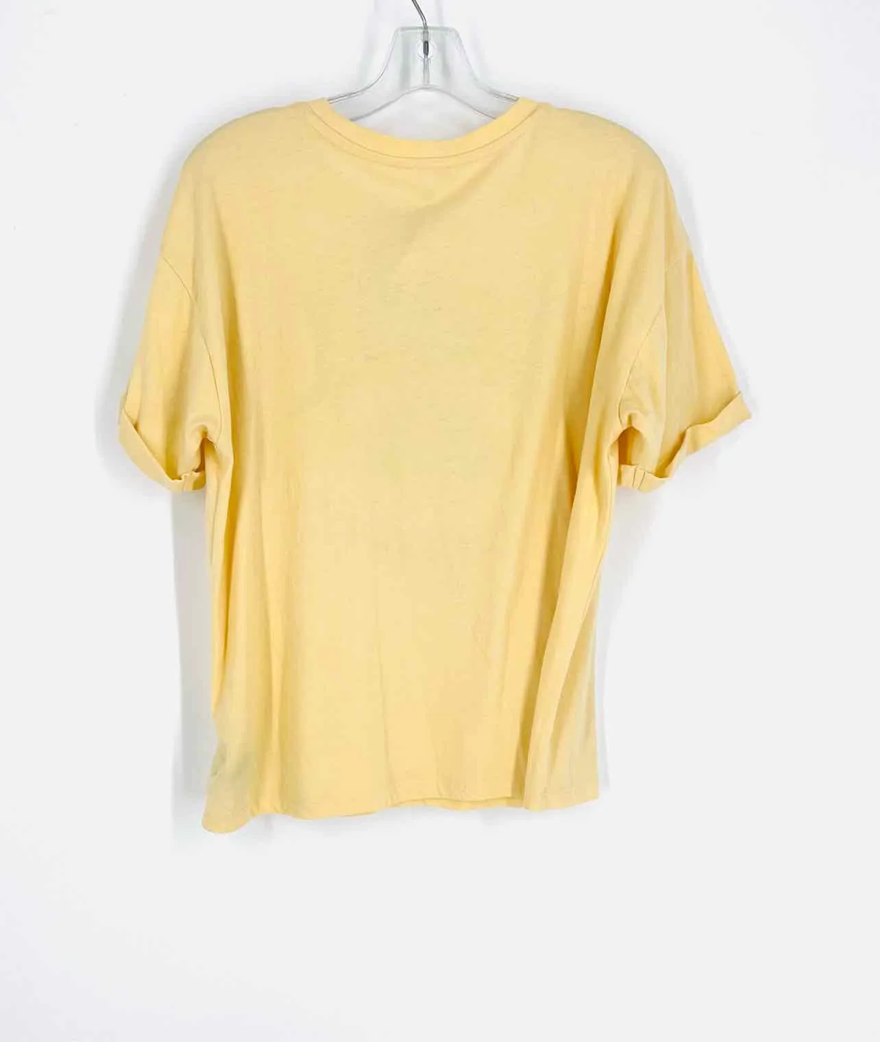 Maurices Größe M Gelb/Blau Siebdruck Tops Top-Kurzarm