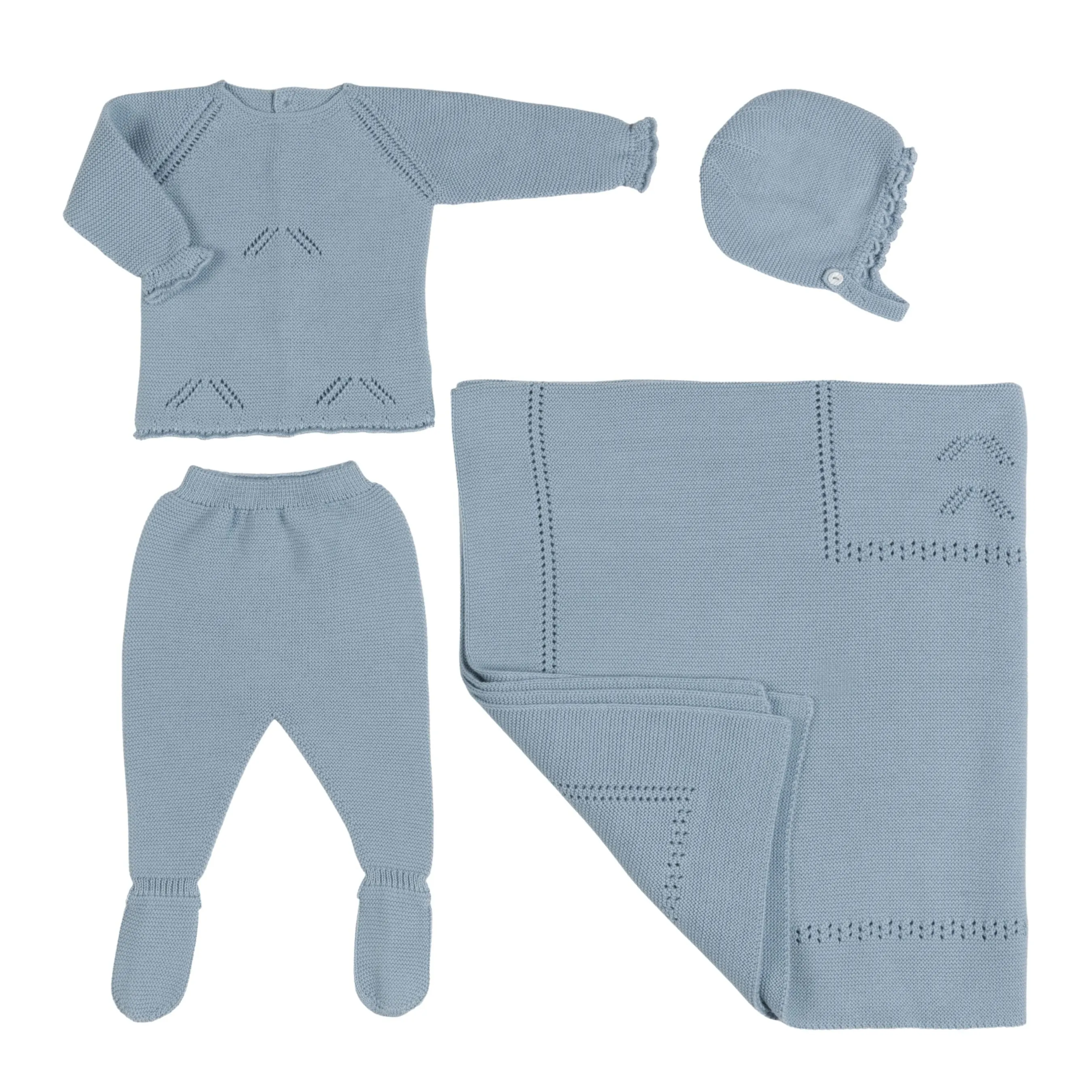 Meli | Baby-Jungen-Set in Blau (4-teilig) Babykids_Bebe-Sweeny