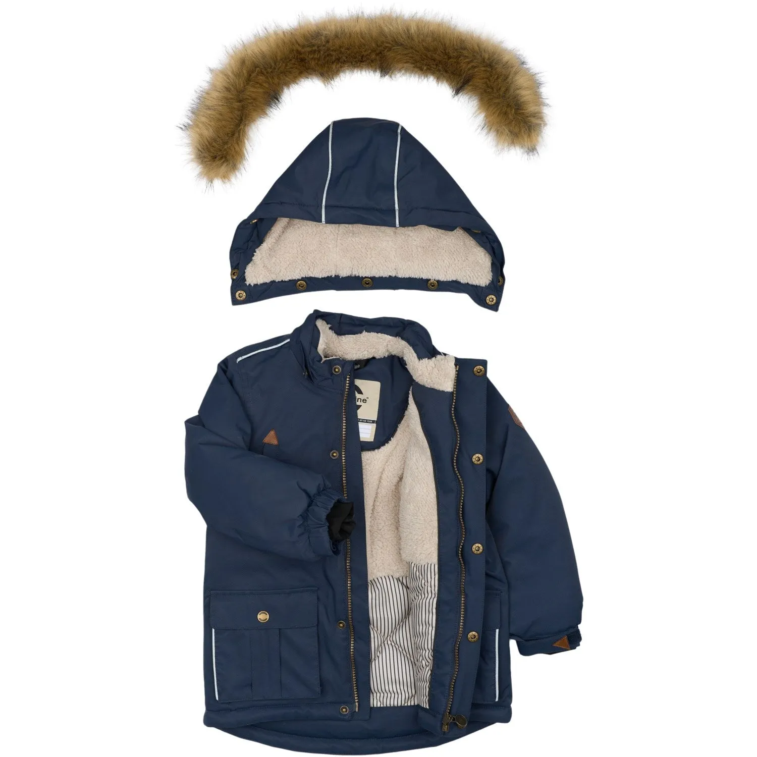 Mikk-Line Blaue Nächte Twill Nylon Parca Babykids_Mikk-Line